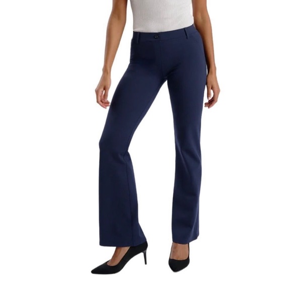 Betabrand Navy Blue Bootcut Yoga Career Work Pant Size Medium Petite MP - Picture 1 of 12